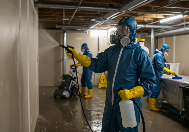 Basement Sanitization and Antimicrobial Treatment process in Collinsville, MS